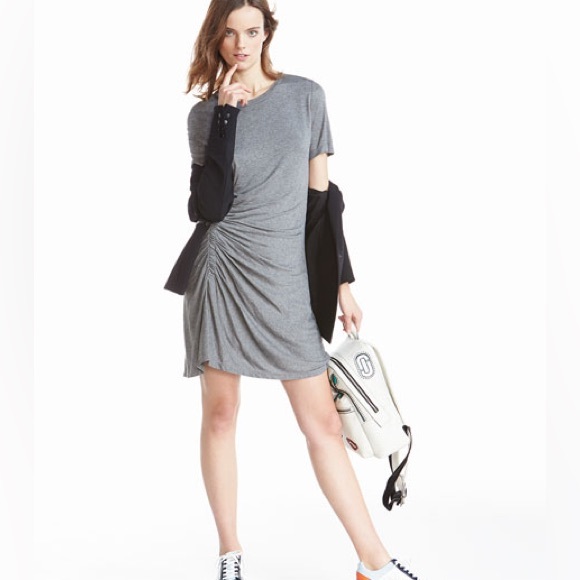 A.L.C sally grey ruched jersey dress - Picture 4 of 8